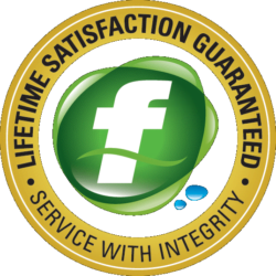 Logo for Fluid Plumbing Services Lifetime Service Guarantee