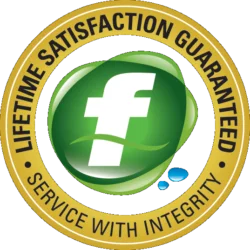 Logo for Fluid Plumbing Services Lifetime Service Guarantee