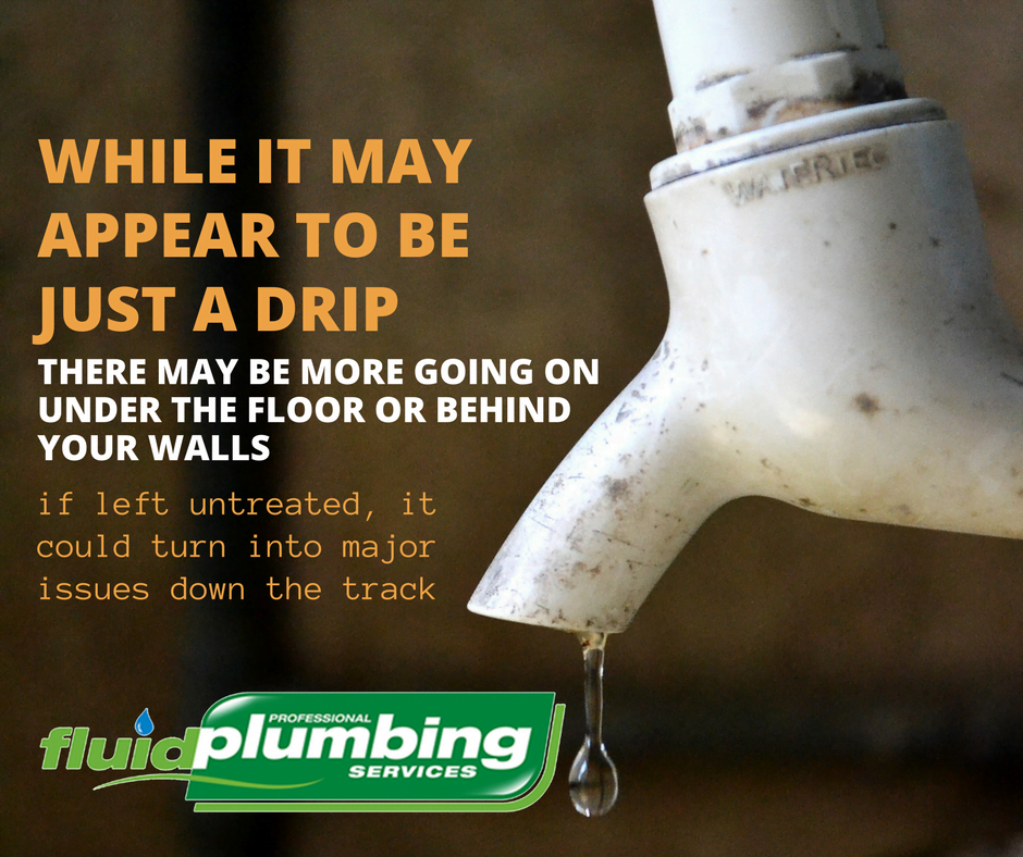 While it may appear to be just drip, and a leaking tap might appear to be an easy job to fix, there may be more going on under the floor or behind your walls, that if left untreated could turn into major issues down the track.