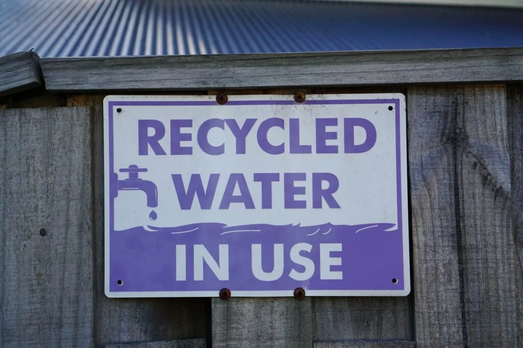 Recycled Water In Use Sign