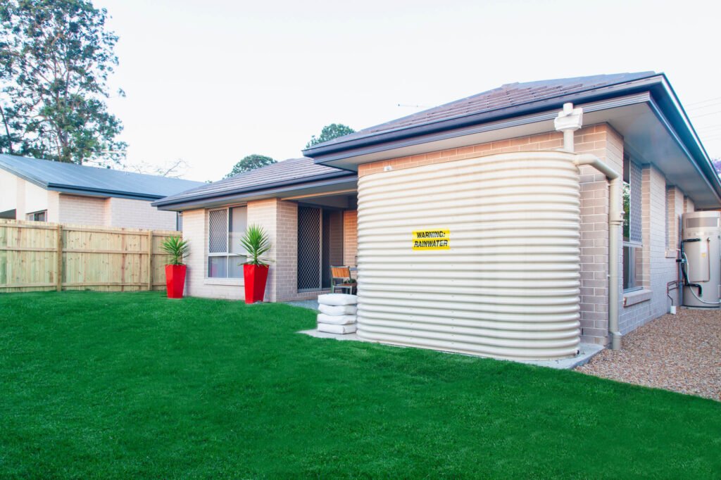 Australian Backyard with Rainwater tank