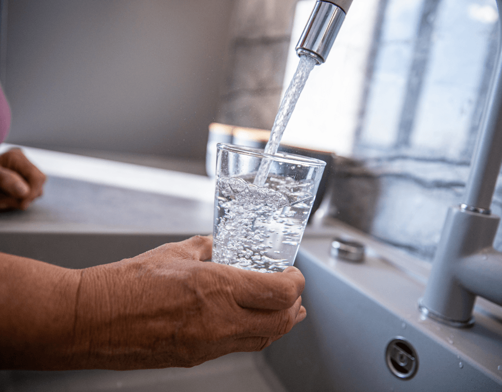Drinking clean water straight from kitchen faucet